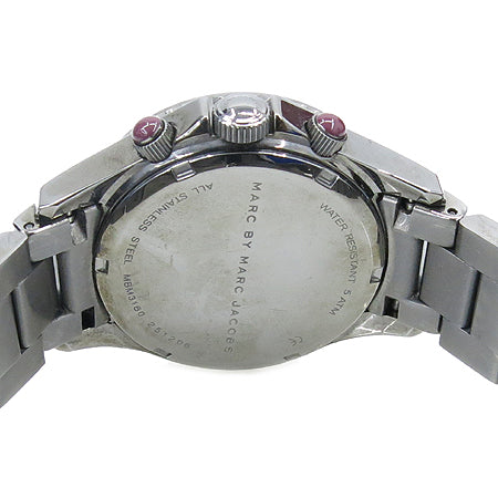 Marc Jacobs Rock Chronograph Gunmetal Grey Dial Grey Steel Strap Watch for Men - MBM3160