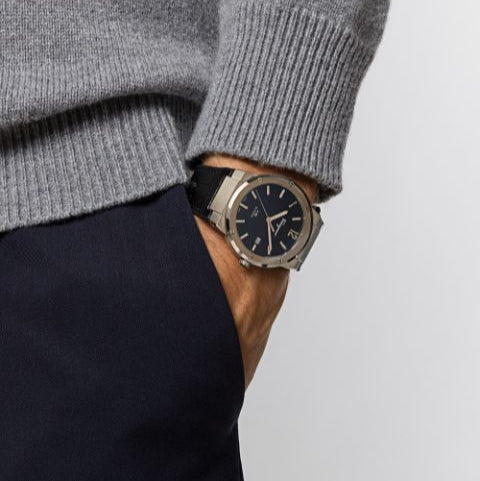 Salvatore Ferragamo F-80 Classic Black Dial Black Leather Strap  Watch for Men - SFDT00219