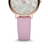 Emporio Armani Kappa Mother Of Pearl White Dial Pink Leather Strap Watch For Women - AR11130