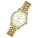 Coach Delancey White Dial Gold Steel Strap Watch for Women - 14502241