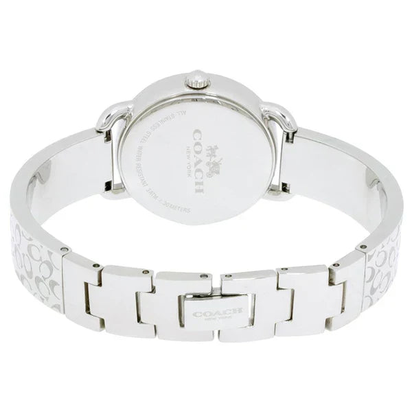 Coach Delancey White Dial Silver Steel Strap Watch for Women - 14502353