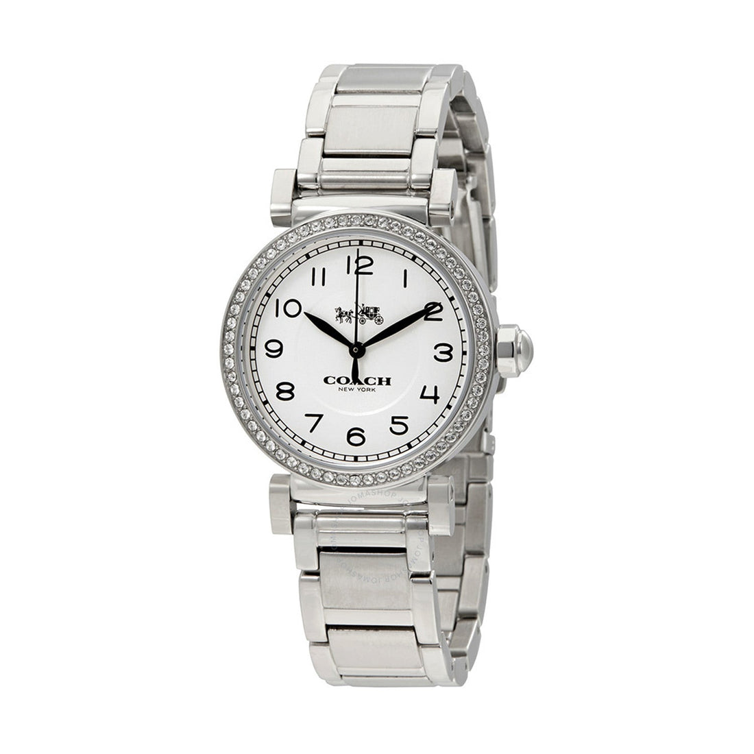 Coach Sports Crystals Silver Dial Silver Steel Strap Watch for Women - 14502194