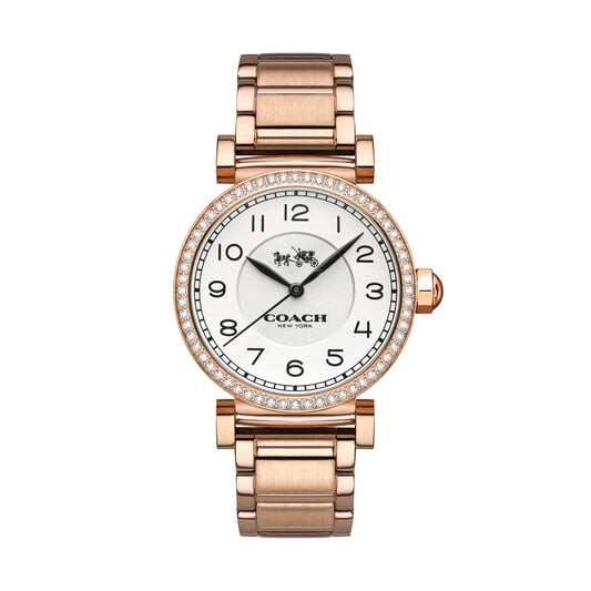 Coach Madison White Dial Rose Gold Steel Strap Watch for Women - 14502398
