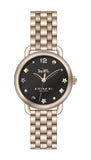 Coach Delancey Black Dial Gold Stainless Steel Strap Watch For Women - 14502813