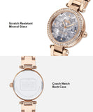 Coach Park Crystal Dial Rose Gold Steel Strap Watch for Women  - 14503226