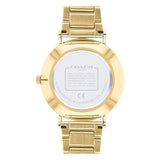 Coach Perry White Dial Gold Steel Strap Watch for Women - 14503345