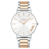 Coach Perry Silver Dial Two Tone Steel Strap Watch for Women - 14503346