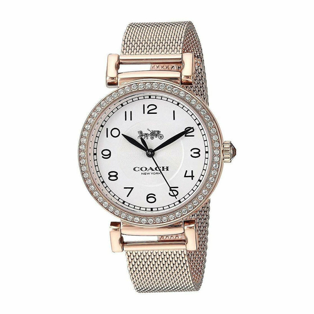 Coach Madison White Dial Rose Gold Mesh Bracelet Watch for Women - 14503398