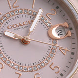 Coach Preston Pink Dial Pink Steel Strap Watch for Women - 14503463