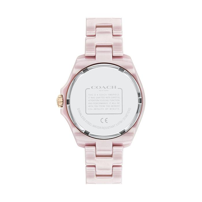 Coach Preston Pink Dial Pink Steel Strap Watch for Women - 14503465