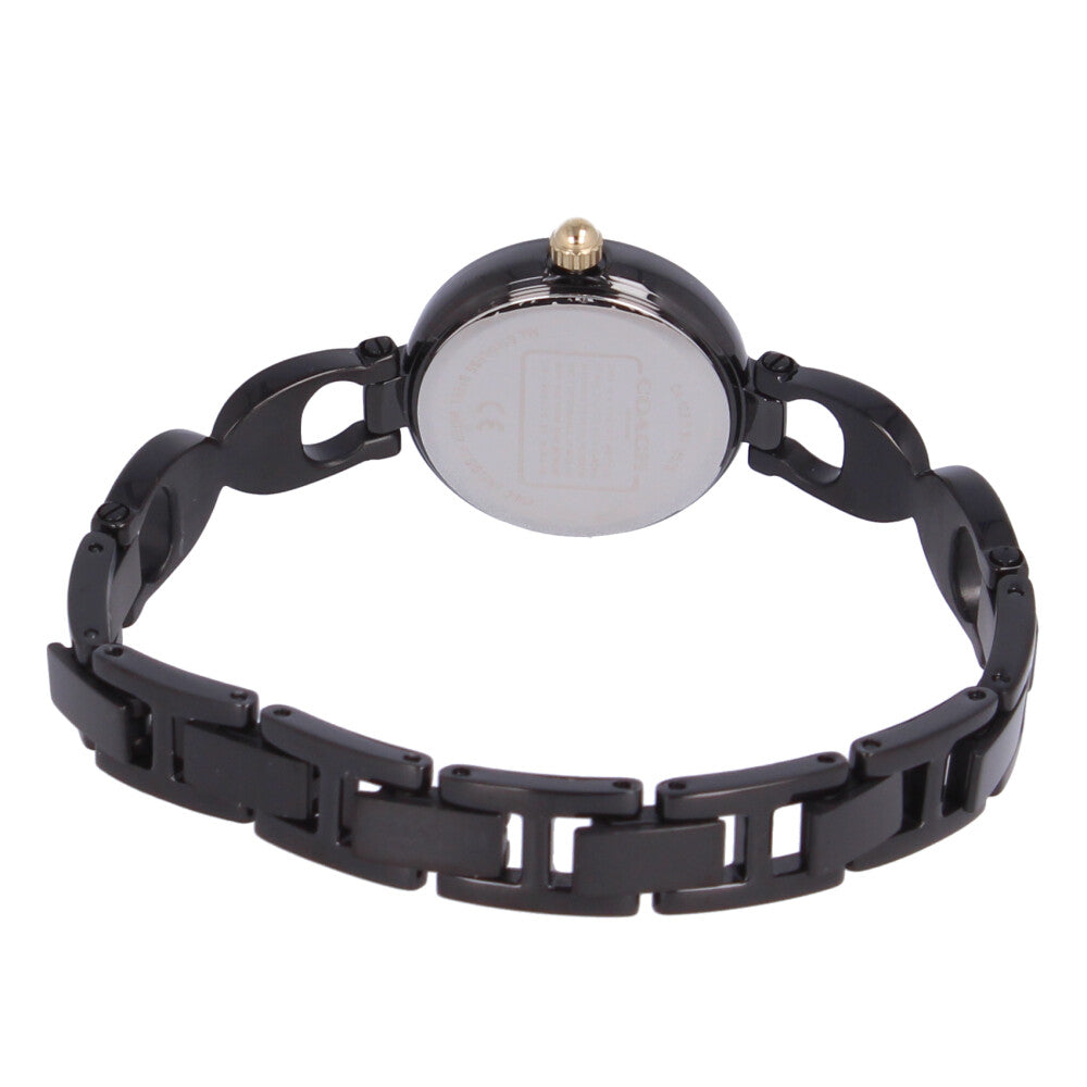 Coach Park Swarovski Crystals Black Dial Black Steel Strap Watch for Women - 14503564