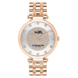 Coach Park Silver Dial Rose Gold Steel Strap Watch for Women - 14503735