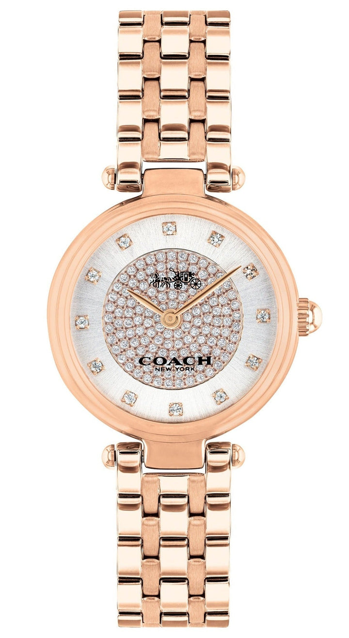 Coach Park Silver Dial Rose Gold Steel Strap Watch for Women - 14503735