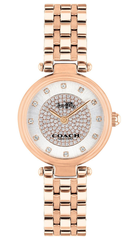 Coach Park Silver Dial Rose Gold Steel Strap Watch for Women - 14503735