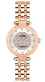 Coach Park Silver Dial Rose Gold Steel Strap Watch for Women - 14503735