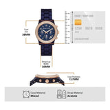 Michael Kors Runway Chronograph Blue Dial Blue Steel Strap Watch for Women - MK7423