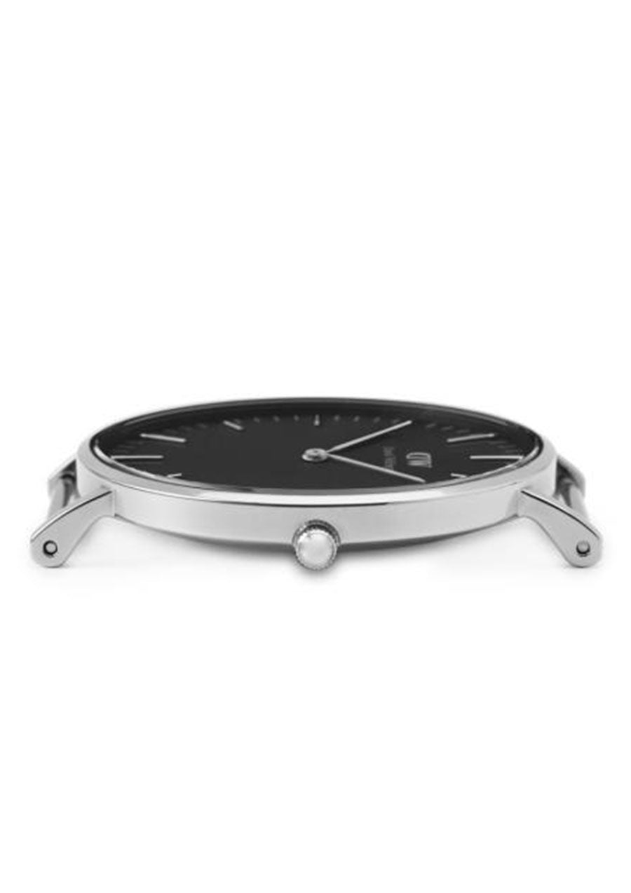 Daniel Wellington Classic Cornwall Quartz Black Dial Black Nylon Strap Watch For Women - DW00100151