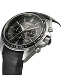 Hugo Boss Contemporary Sport Driver Black Dial Black Leather Strap Watch for Men - 1513085