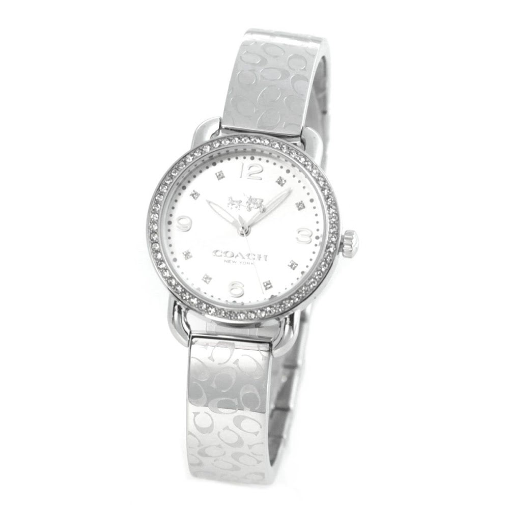 Coach Delancey White Dial Silver Steel Strap Watch for Women - 14502353