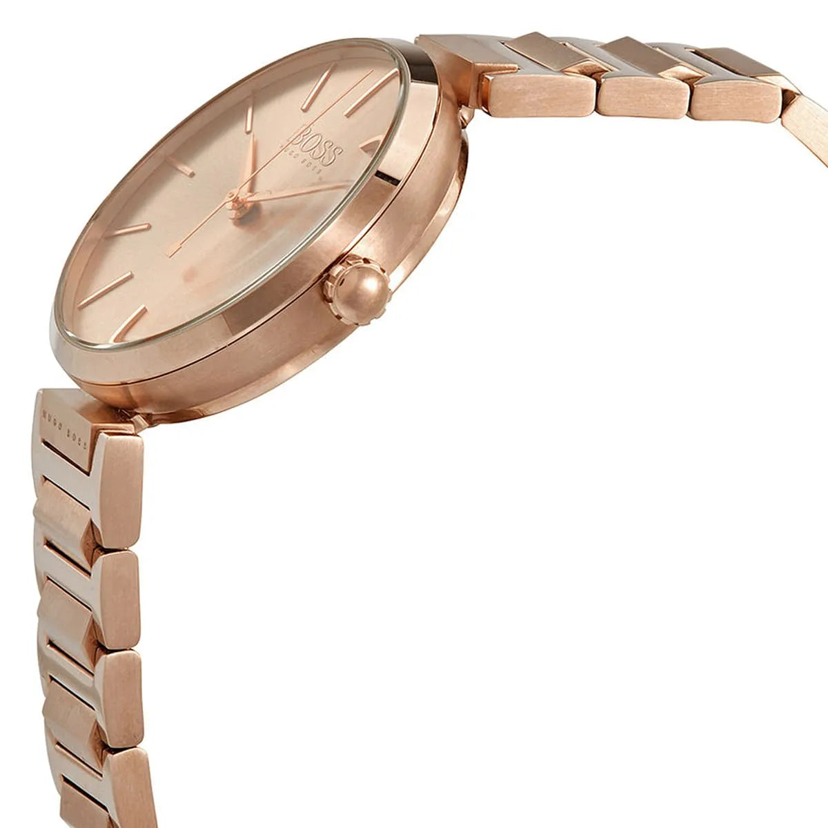 Hugo Boss Allusion Rose Gold Dial Rose Gold Steel Strap Watch For Women - 1502418