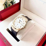 Salvatore Ferragamo F-80 Classic White Dial Brown Leather Strap Watch for Men - SFDT00819