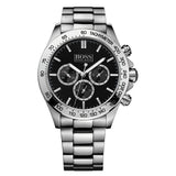 Hugo Boss Ikon Black Dial Silver Steel Strap Watch for Men - 1512965
