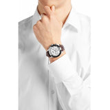 Hugo Boss Ikon White Dial Brown Leather Strap Watch for Men - 1513175