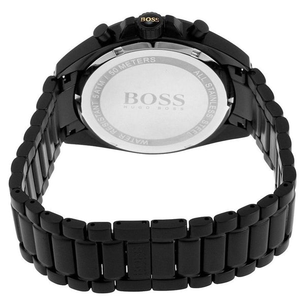 Hugo Boss Driver Black Dial Black Steel Strap Watch for Men - 1513277