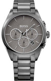 Hugo Boss Classic Grey Dial Grey Steel Strap Watch for Men - 1513364