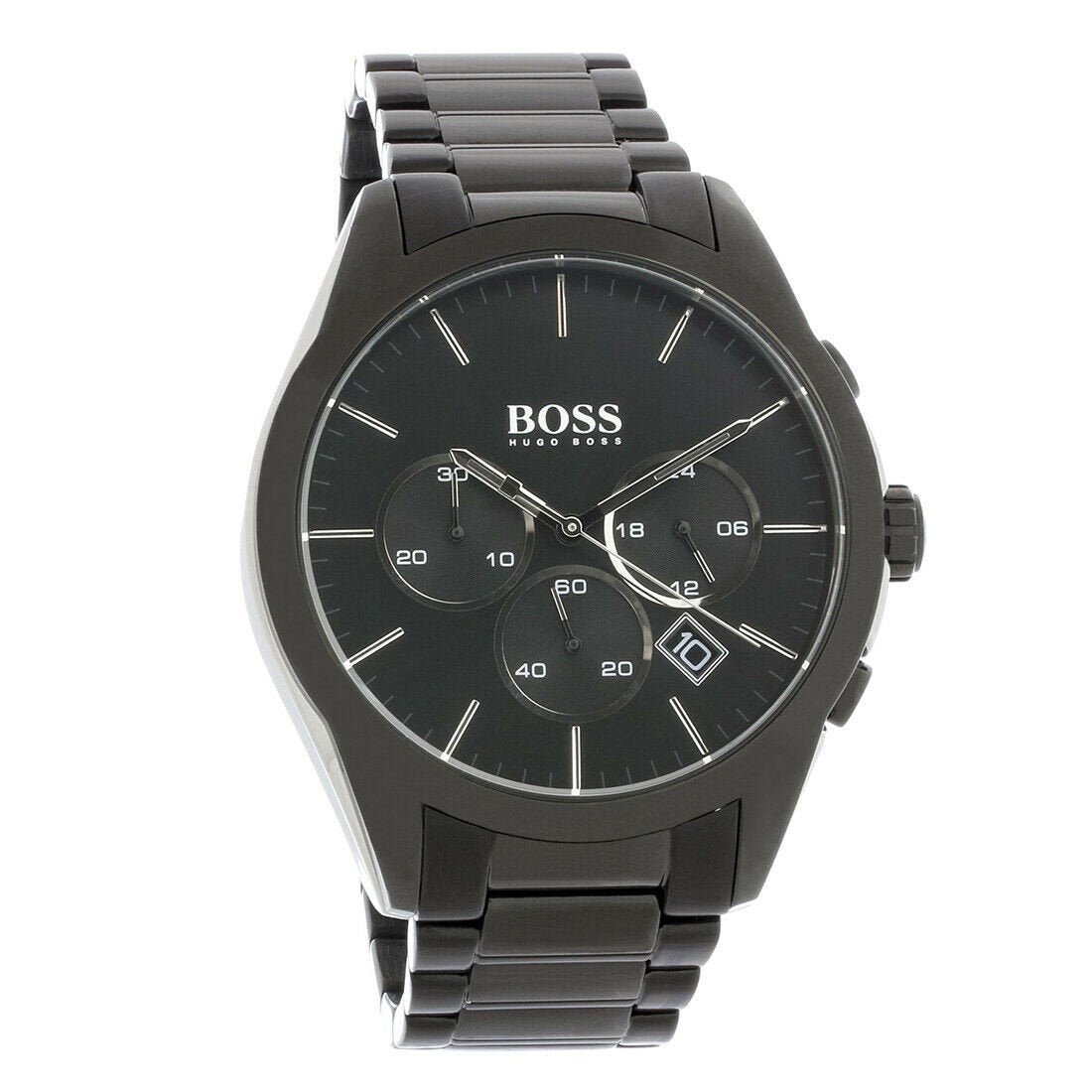 Hugo Boss Onyx Black Dial Black Steel Strap Watch for Men - 1513365