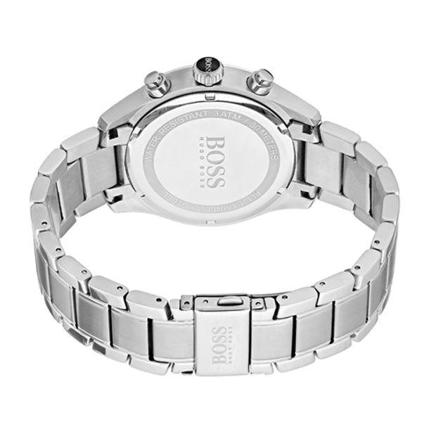 Hugo Boss Grand Prix Blue Dial Silver Steel Strap Watch for Men - 1513478
