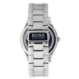 Hugo Boss Governer Black Dial Silver Steel Strap Watch for Men - 1513488
