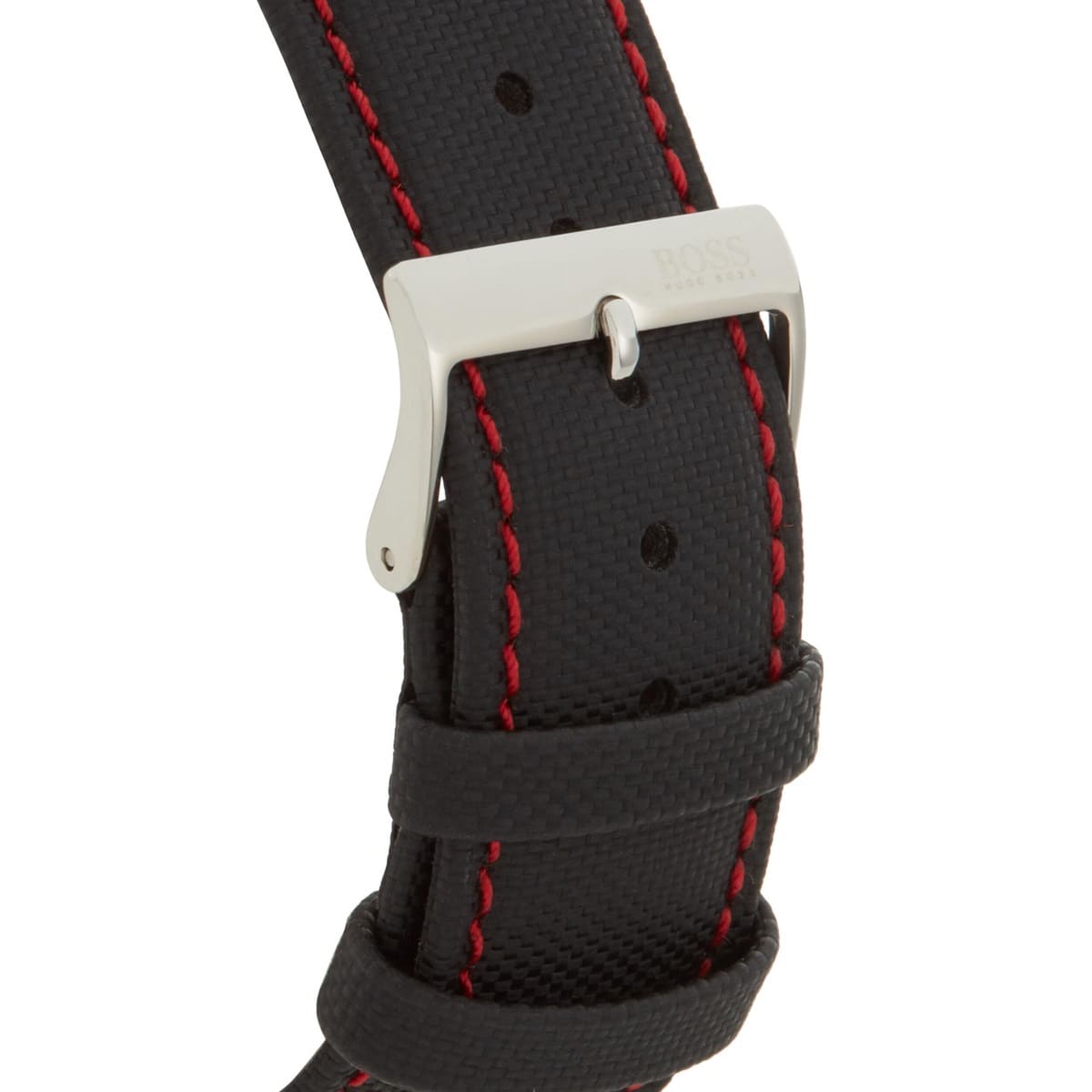 Hugo Boss Navigator Black Dial Black Leather Strap Watch for Men - 1513535