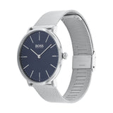 Hugo Boss Horizon Quartz Blue Dial Silver Mesh Bracelet Watch For Men - 1513541