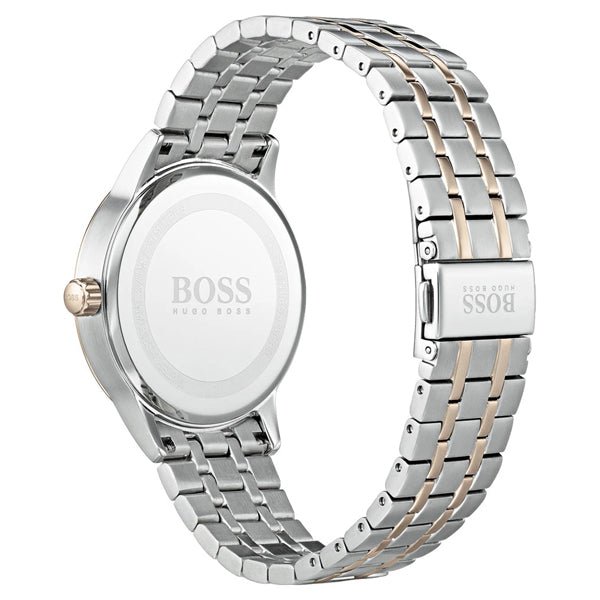 Hugo Boss Classic Grey Dial Two Tone Steel Strap Watch for Men - 1513688