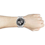 Hugo Boss Ikon Black Dial Silver Steel Strap Watch for Men - 1512965