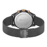 Hugo Boss Associate Black Dial Black Mesh Bracelet Watch for Men - 1513811