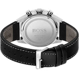 Hugo Boss Pilot Edition Black Dial Black Leather Strap Watch for Men - 1513853