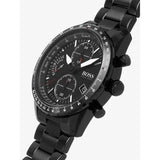 Hugo Boss Aero Black Dial Black Steel Strap Watch for Men - 1513771