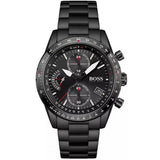 Hugo Boss Aero Black Dial Black Steel Strap Watch for Men - 1513771