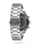 Hugo Boss Santiago Black Dial Silver Steel Strap Watch for Men - 1513862