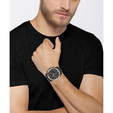 Hugo Boss Grandmaster Black Dial Black Steel Strap Watch for Men  - 1513885