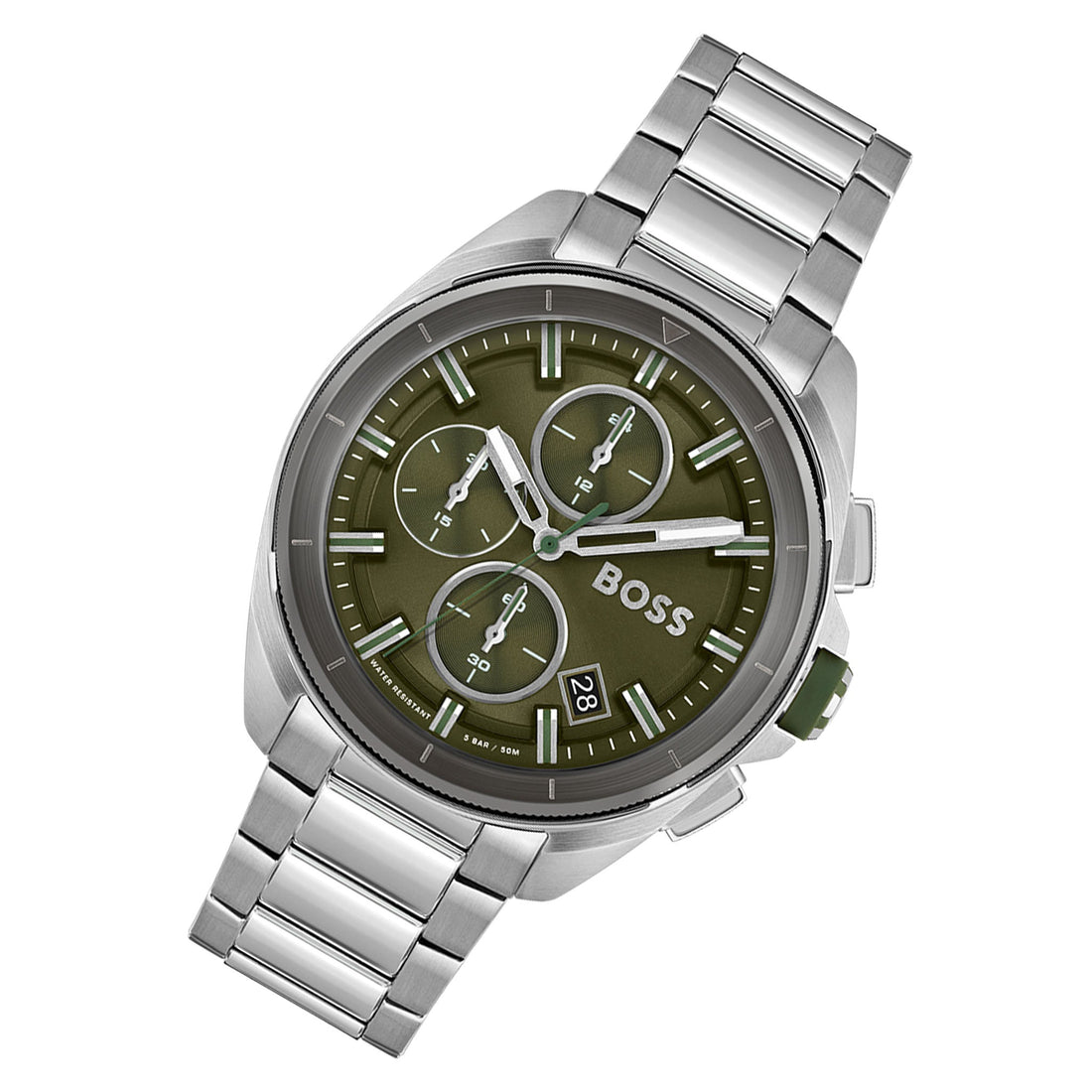 Hugo Boss Volane Grey Dial Silver Steel Strap Watch for Men - 1513951