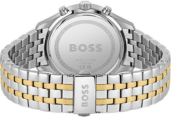 Hugo Boss Associate Blue Dial Two Tone Steel Strap Watch for Men - 1513976