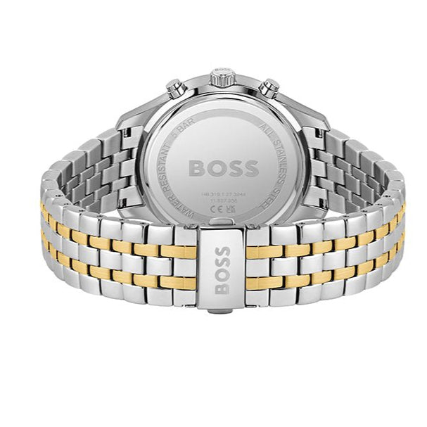 Hugo Boss Associate Blue Dial Two Tone Steel Strap Watch for Men - 1513976