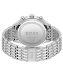 Hugo Boss Gregor Chronograph Black Dial Silver Steel Strap Watch For Men - 1514082