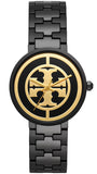 Tory Burch Reva Black Dial Black Steel Strap Watch for Women - TBW4036