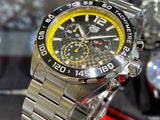 Tag Heuer Formula 1 Chronograph Black Dial Silver Steel Strap Watch for Gents - CAZ101AC.BA0842