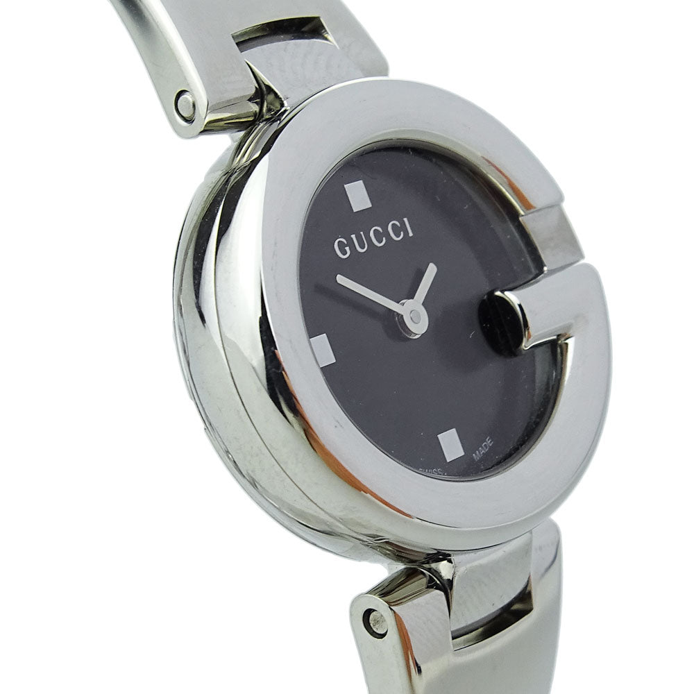 Gucci Guccisima Quartz Black Dial Silver Steel Strap Watch For Women - YA134501