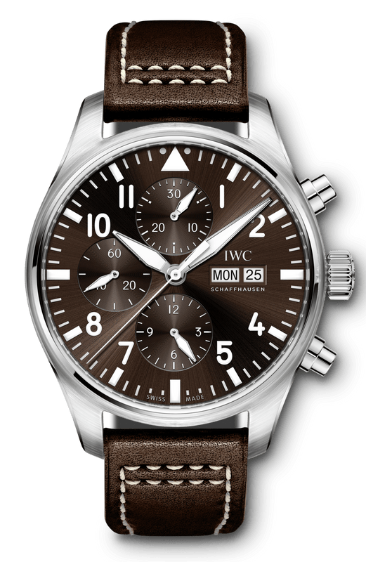 IWC Pilot's Watch Chronograph Edition Brown Dial Brown Leather Strap Watch for Men - IW377713